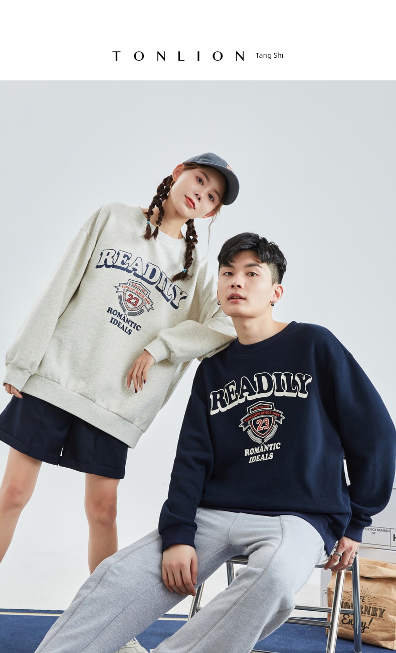 men and women Tang Shi Autumn and winter lovers easy Academic atmosphere Sweater