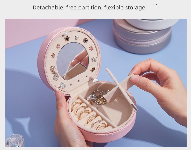 Portable Ear Studs Earrings the republic of korea Ins wind Jewelry box