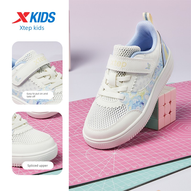 Xtep Children's Girls' Sneakers, Autumn Casual Shoes for Girls, Kindergarten Shoes, Sports Shoes, Non-Slip Soft-Soled Baby Shoes — 7