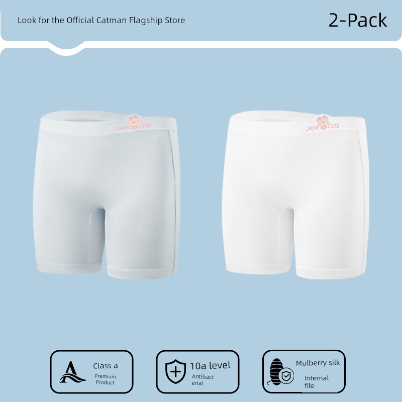 Catman Children's Safety Pants for Girls, Three-In-One Underwear, Class a 10A Antibacterial, 2026 Summer Thin Anti-Exposure Leggings — 1