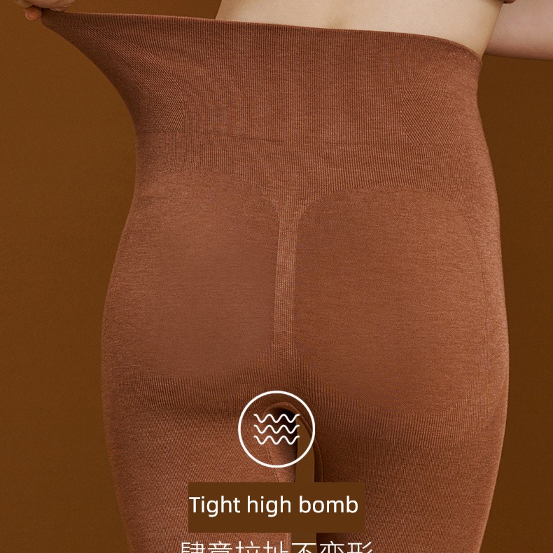 Autumn and winter Buttock lifting The abdomen Tight fitting wool Plush Leggings