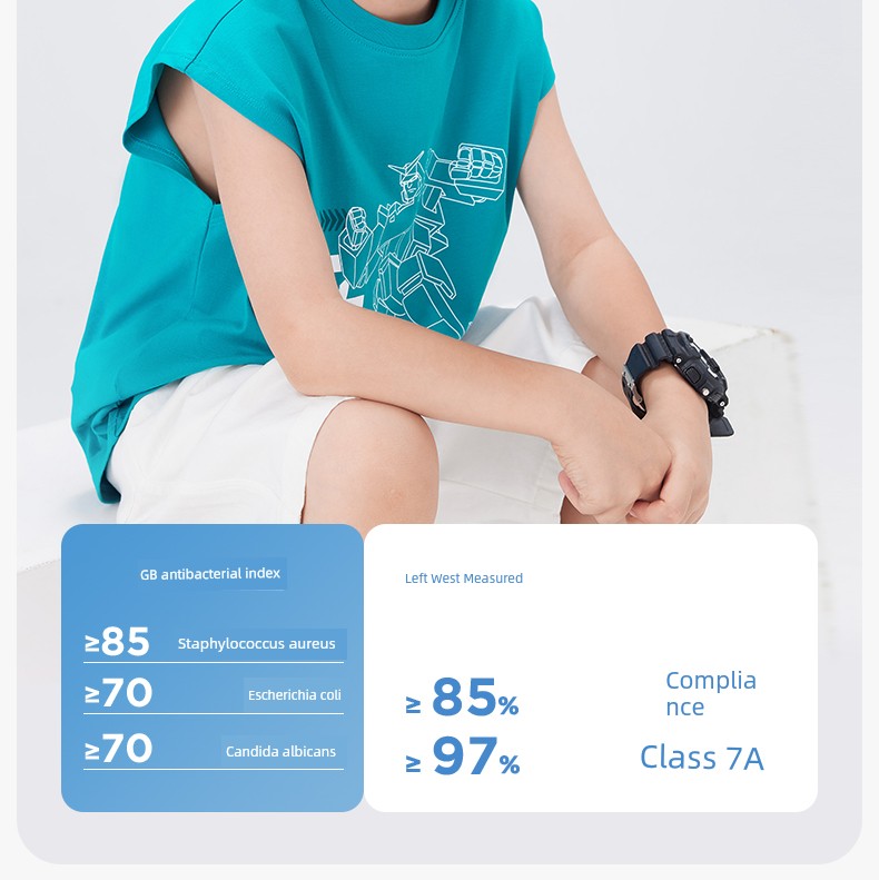 Zuoxi Children's Clothing Boys' Vest Summer Thin Sleeveless T-Shirt 2026 New Model Boys' Cool Outerwear Top — 16