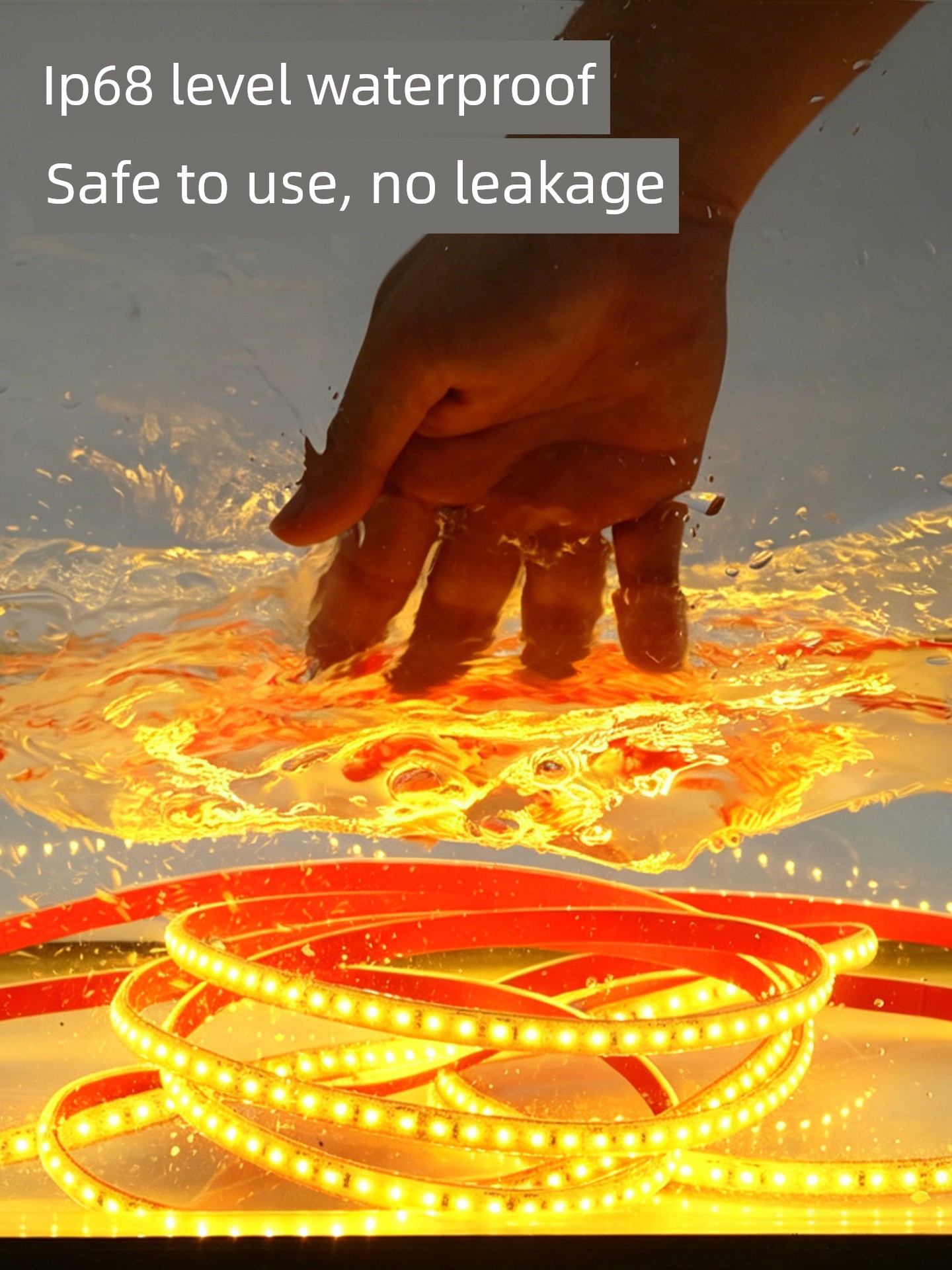 Waterproof Led Light Strip 12V24V Glue-Filled Self-Adhesive Outdoor Courtyard Steps Pool Project Lighting Underwater Light Strip