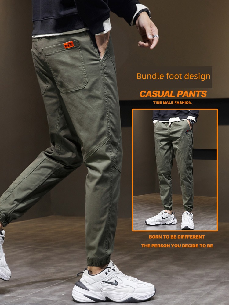 pure cotton easy Toe binding tooling Versatile Spring and Autumn trousers