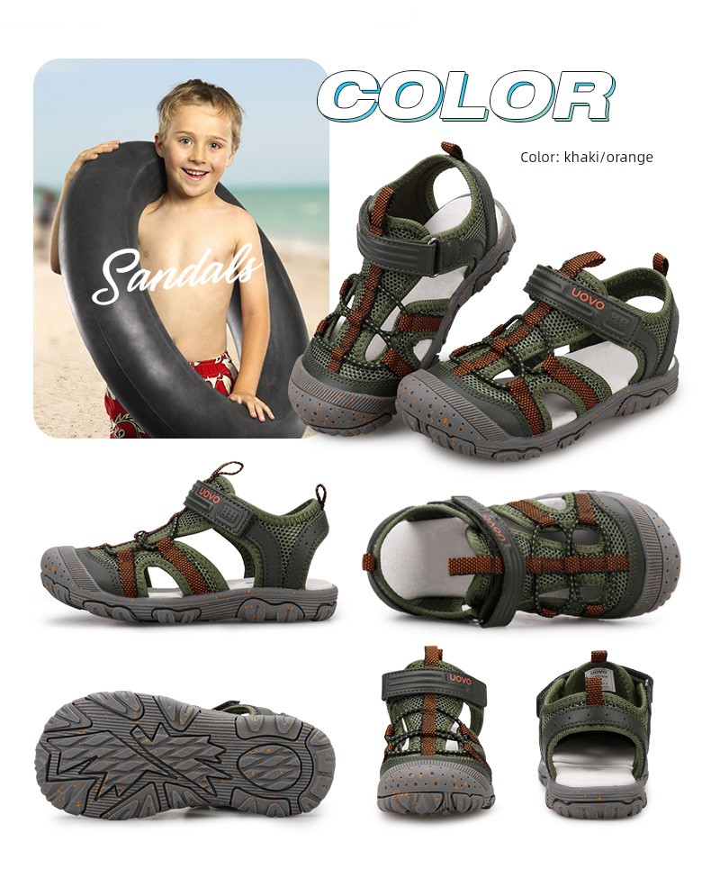 UVO Children's Sandals Summer Closed-Toe Baby — 11