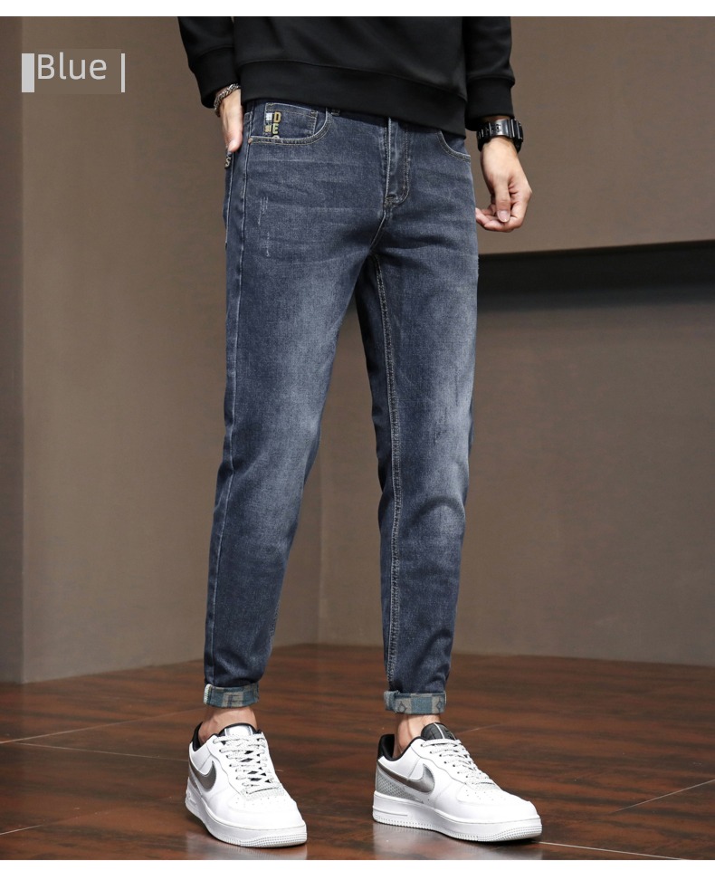 senior autumn Self-cultivation Little feet trend man Jeans