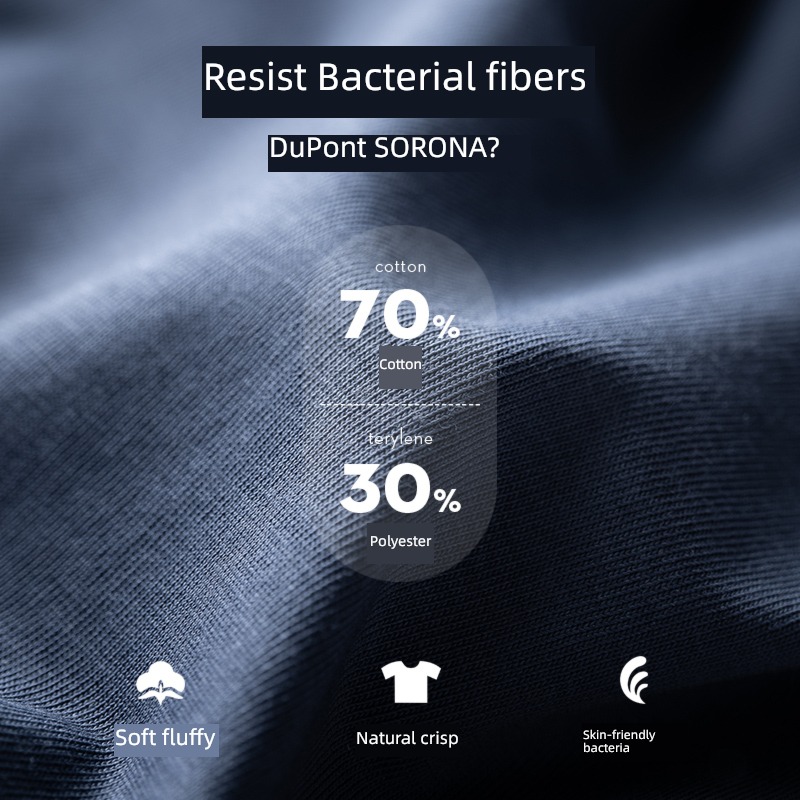 2021 summer Simplicity cotton material man Antibacterial Short sleeve