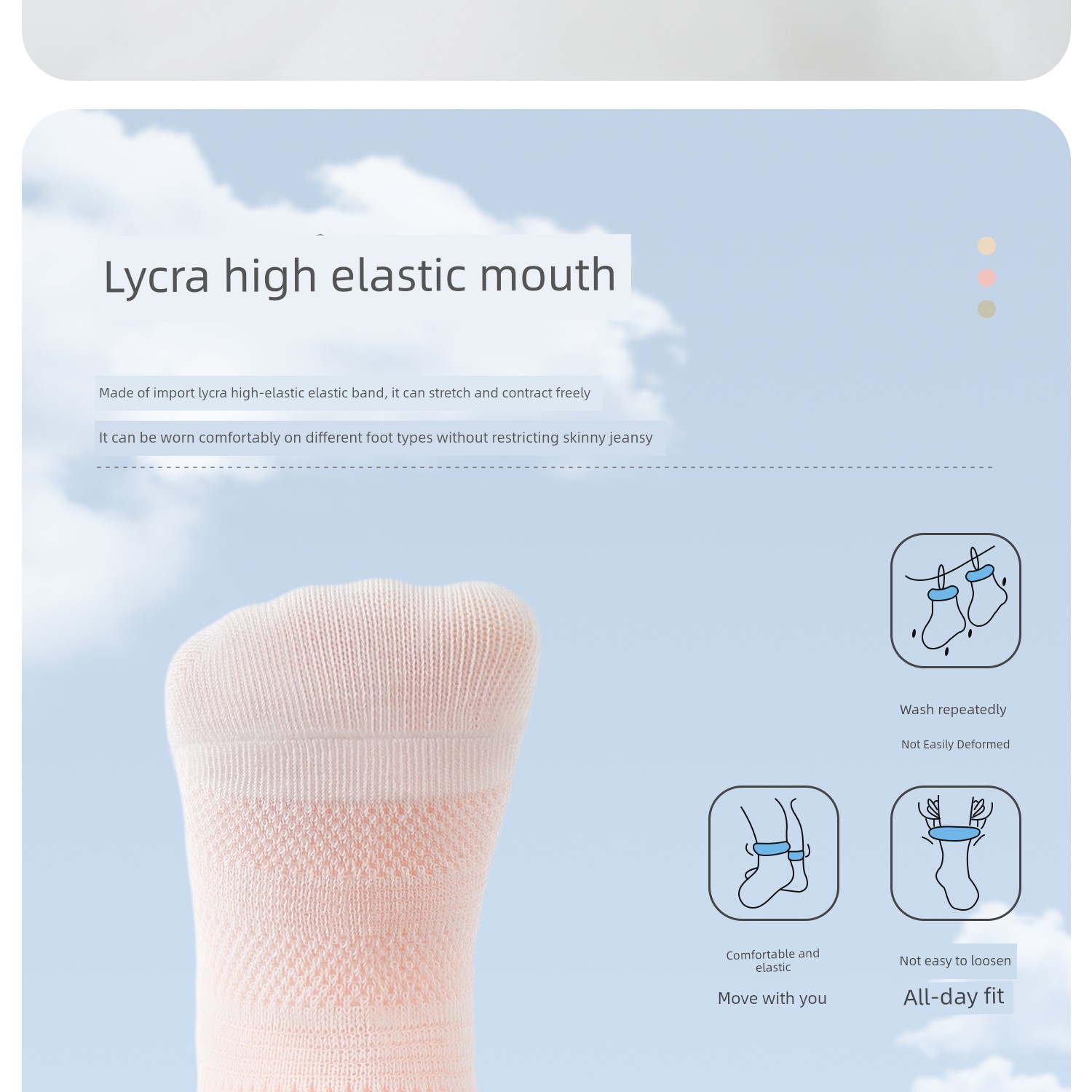 Baby Socks Spring and Summer Thin Cotton Socks Newborn Baby Mid-Calf Socks That Don'T Tighten the Legs Class a 0-3-6 Months Mesh Socks — 14
