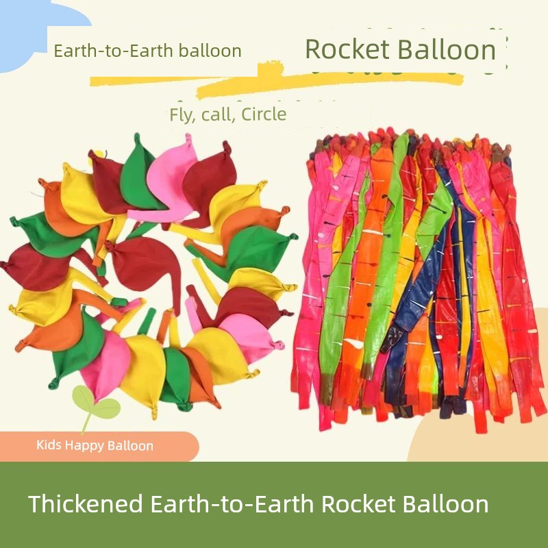 Rocket Balloon Rotating Balloon Ringing Flying Spinning Gyro Thickened Screaming Balloon Children's Toy Balloon Stall
