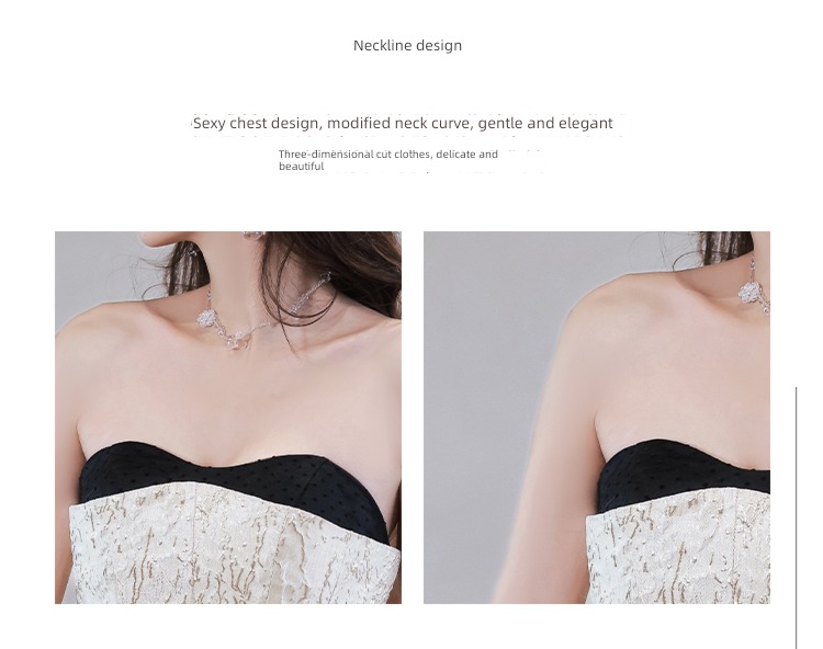 Dress skirt high-end A lady of temperament vocal music Art examination undergarment covering the chest and abdomen