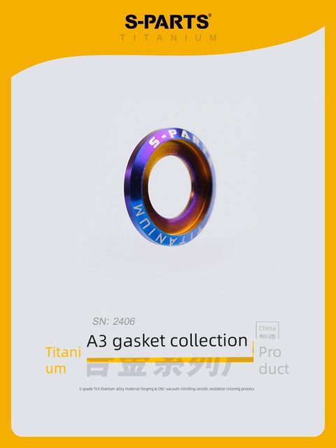 SPARTS Stan A3 gasket M5/M6/M8/M10/M12 Titanium alloy Locking gold tram motorcycle