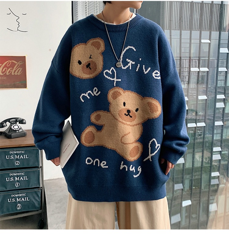 quality Bear Fattening easy Chaopai Port style sweater