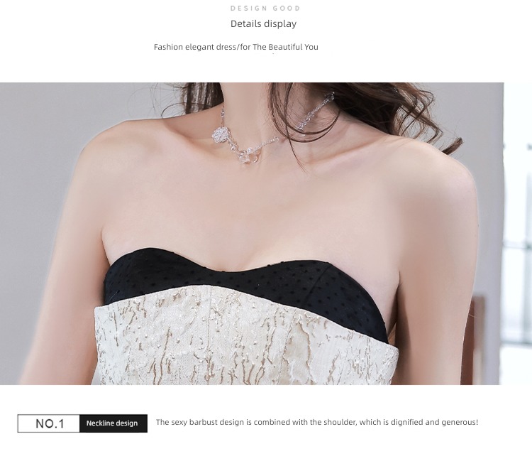 Dress skirt high-end A lady of temperament vocal music Art examination undergarment covering the chest and abdomen