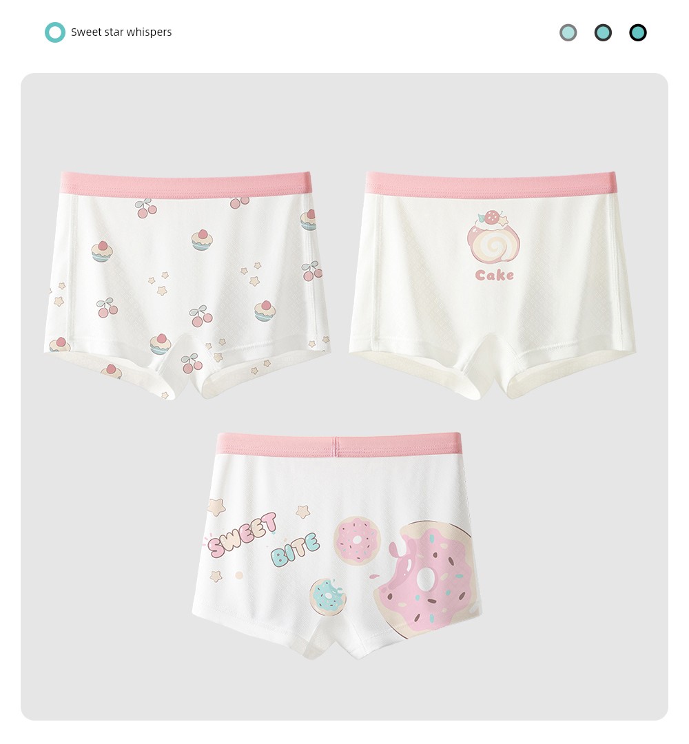 Beitais [Mianmianbing] Children's Underwear Summer Ice Silk Breathable Girls' Toddler and Older Children's Mulberry Silk Boxer Shorts — 22