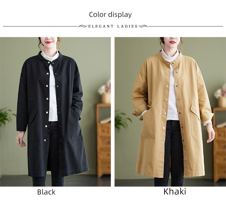 Fat sister Medium and long term Early autumn Casual and versatile Windbreaker