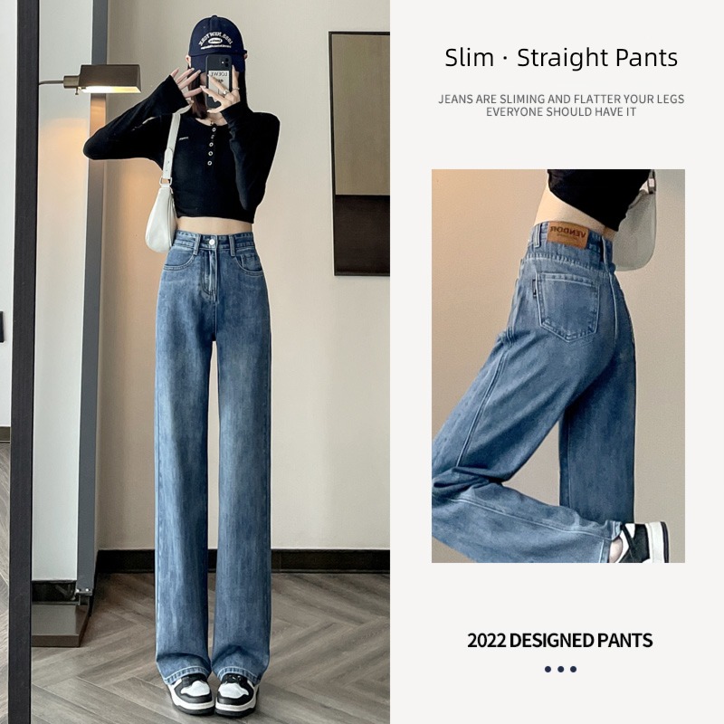 High waist spring and autumn winter 2022 new pattern Jeans