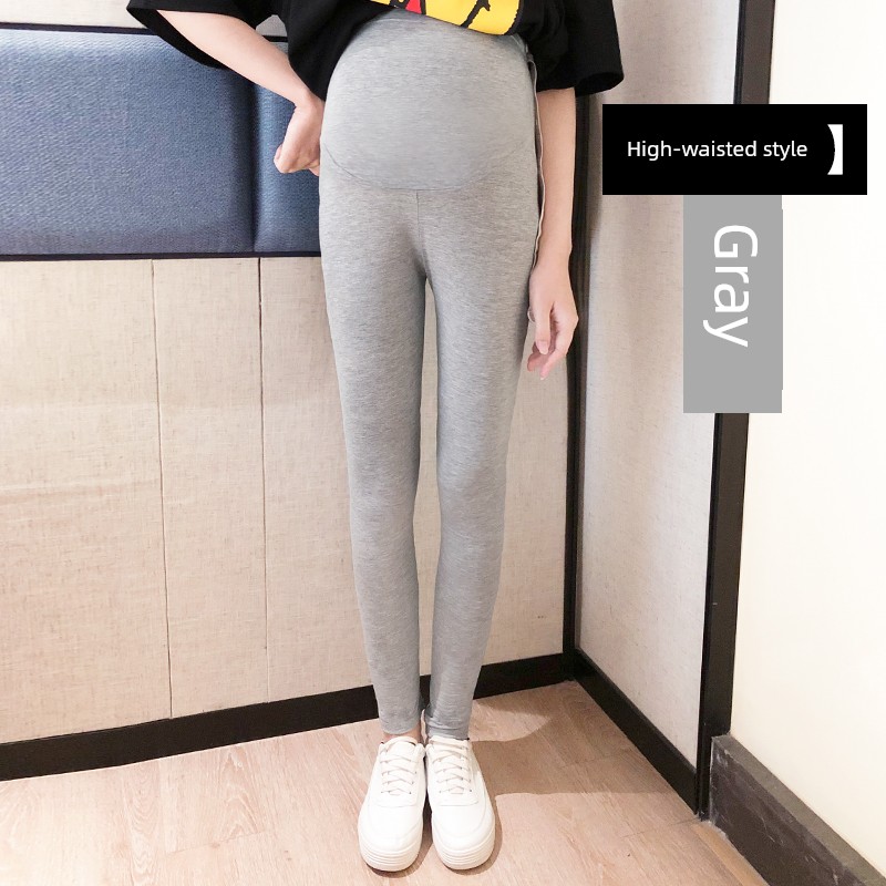 Maternity Pants for Summer, Modal Thin Style, Large Size, Non-Tightening, Belly-Supporting Long Pants, Suitable for Wearing Outside, Maternity Leggings — 3