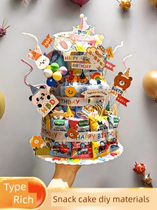 Snack Cake DIY Materials Decoration Party Birthday Scene Setup Plug-In Ritual Foam Embryo Model Display Stand