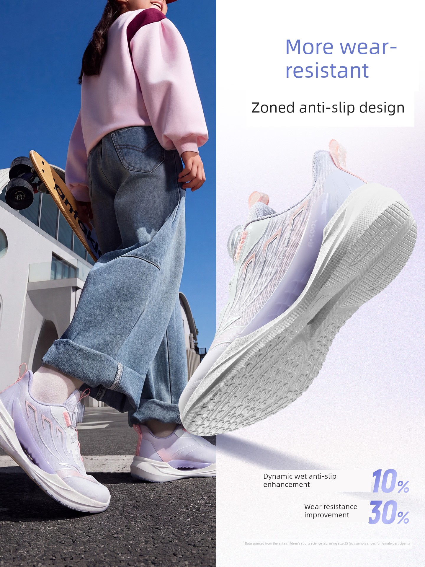Ride the Wind 2 | Anta Kidsren's Sports Shoes, Girls' Running Shoes, 2026 Early Autumn Kidsren's Shoes, Professional Running Shoes for Students and Girls — 3