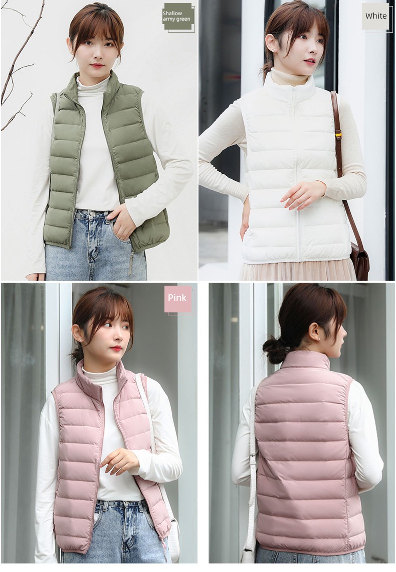 stand collar have cash less than that is registered in the accounts youth Big size light down Vest