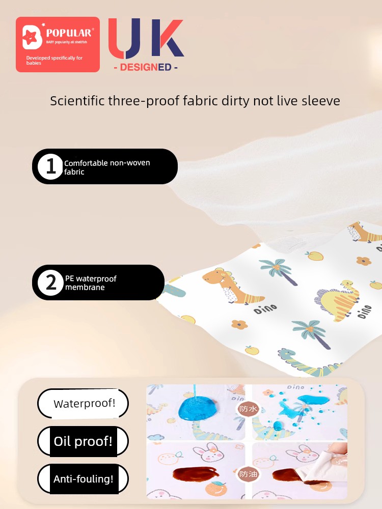 Children's Disposable Sleeves, Enlarged, Anti-Fouling, Waterproof, Oil-Proof, Protective Sleeves for Men and Women, Infant Sleeves, Cute Baby Autumn and Winter