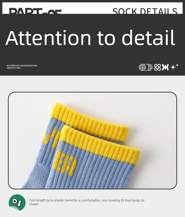 Boys' Socks, Summer Thin Cotton Socks for Children and Teenagers, Medium and Large Children's Boys' Sports Sweat-Absorbent and Odor-Resistant Mid-Calf — 21
