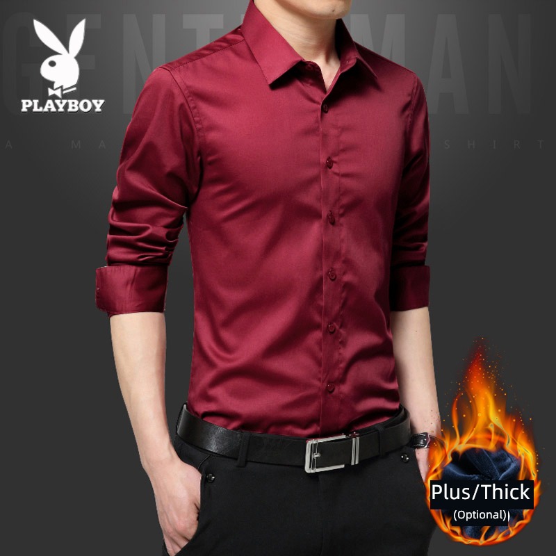 dandy Long sleeve Autumn and winter elastic force business affairs shirt