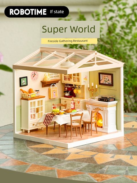 Ruozhen Ruolai Super World Bubble Bathroom Building Blocks Education Assembly Miniature Scene Model Diy Hut Gift