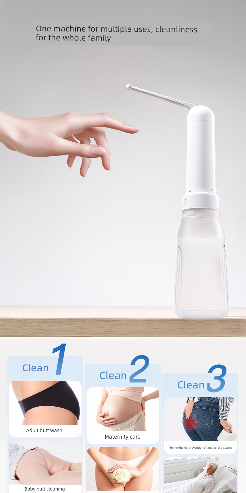 Umimile Female Private Parts Electric Flusher Maternal Confinement Wash Perineum Cleaning Device Postpartum Ass Wash — 7