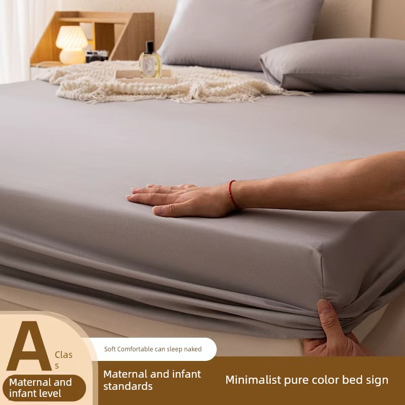 Fitted Sheet Cover Single Piece Bed Sheets Pure Washed Cotton Non-Cotton Mattress Cover Mattress Protective Cover Bedspread Dust Cover Non Slip