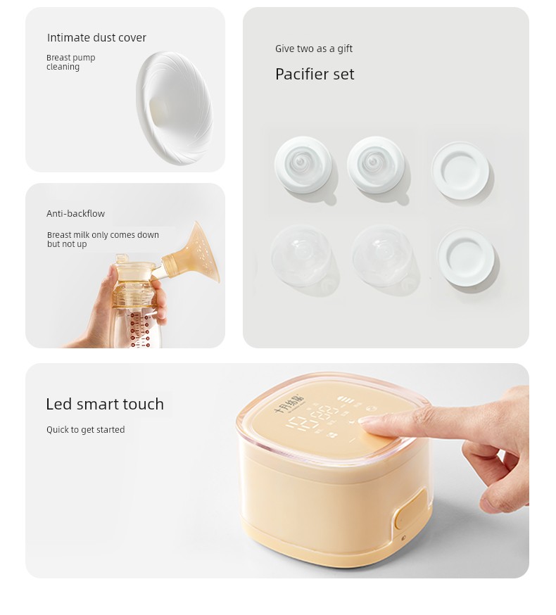 Dad's Quality Check | October Crystal P3 Double-Sided Electric Breast Pump, Fully Automatic, Painless, Hands-Free, Silent Milk Collector — 43