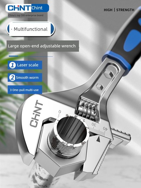 Zhengtai movable wrench tools collection multi-function large opening movable wrench industrial grade pipe pliers tool bathroom wrench