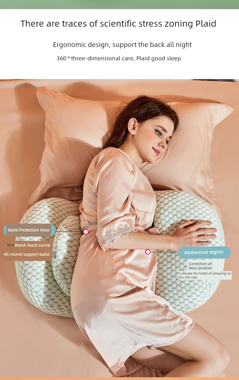 Summer Cool Removable and Washable Pregnancy Pillow Refreshing Non-Stick Pregnant Women Side Sleeping Belly Support Waist Cushion Sleep during Pregnancy — 17