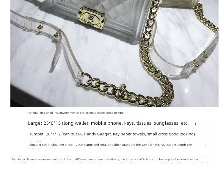fairy transparent crystal summer One shoulder Jelly bag
