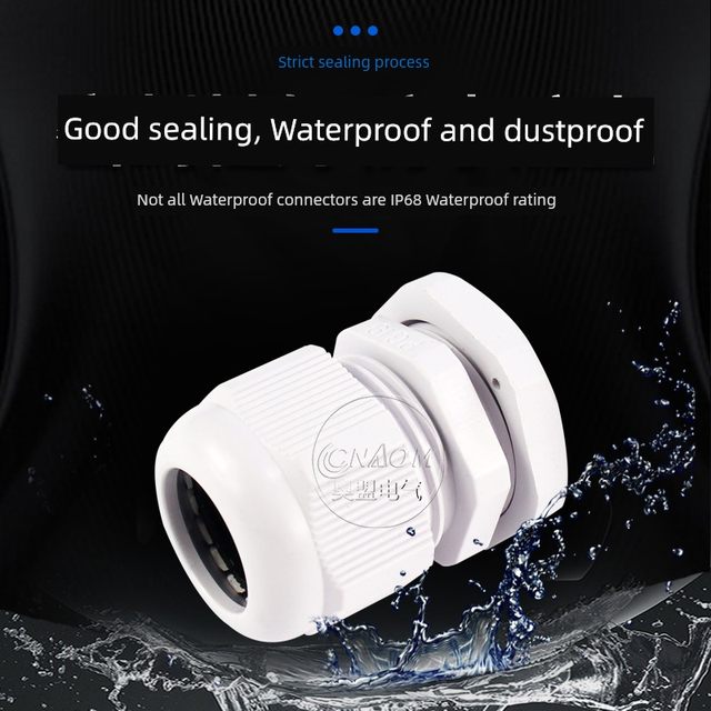 Nylon waterproof joint wire seal fixing head m20 lock pg11/21/16/9/7 cable joint threading