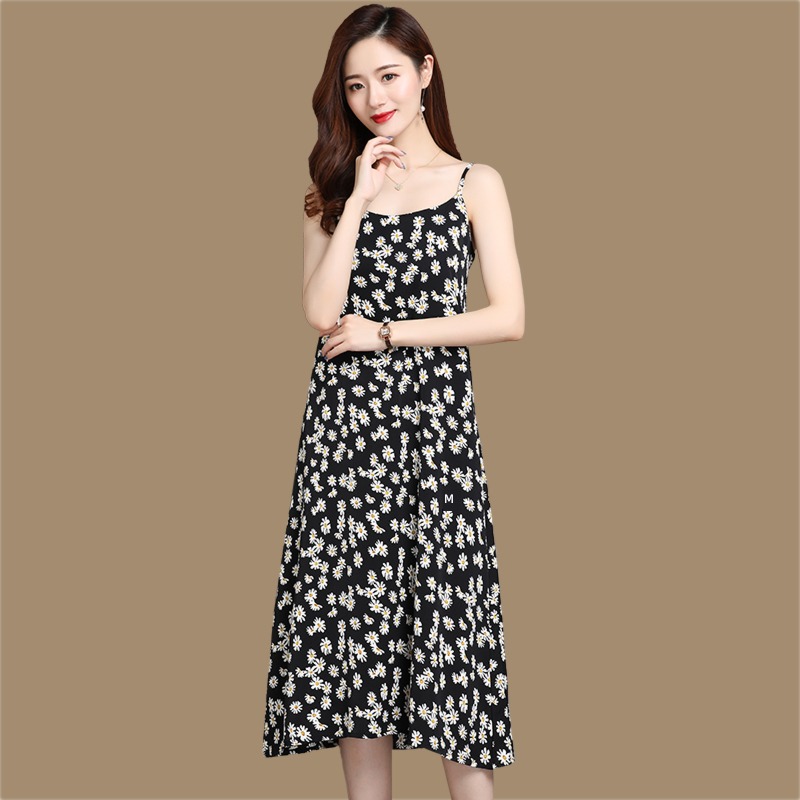Sleeveless vest Daisy summer wear camisole Dress