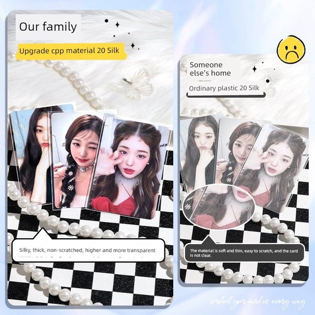 Flat mouth popcorn popcorn card film HARO version 20 silk small card protective cover high transparency Korean small horse card card cover hard scratch-proof thick storage