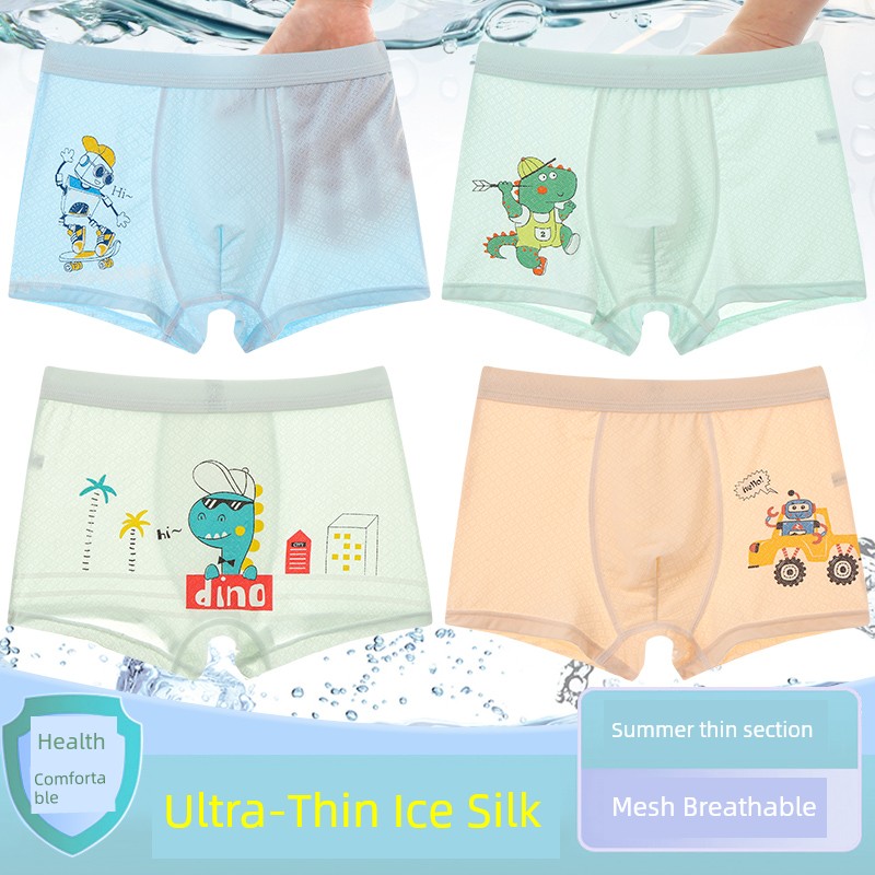 Children's Underwear Summer Thin Boy Ice Silk Boxer Modal Children's Children Baby Boy Boxer Shorts — 7
