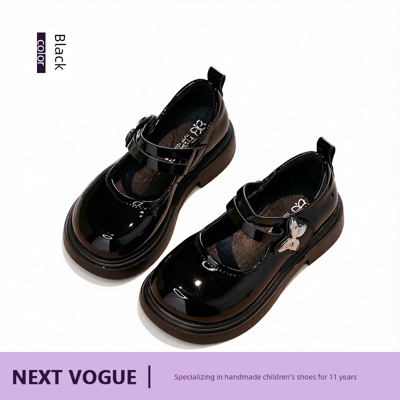 Black Leather Shoes for Girls, College Style Mary Jane Shoes, Versatile and Comfortable, British Style, Super Soft, 2026 New Model for Women — 1