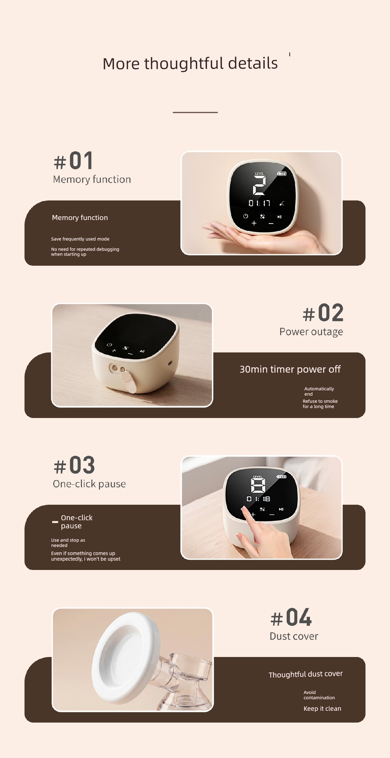 Lubebi Double-Sided Electric Breast Pump, Massage Breast Pump, Fully Automatic Hands-Free Breast Pump, Quiet Breast Pump — 13