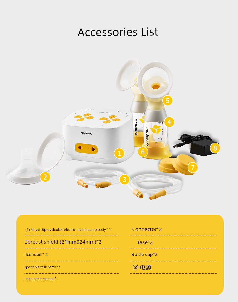 Medela Plus Breast Pump Intelligent Electric Bilateral Fully Automatic Breast Milk Collection and Expression Device Medela — 27