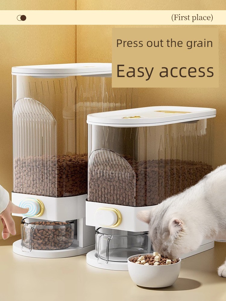 寵物儲糧桶 貓糧儲存桶 防潮 自動出糧 密封 寵物用品 大容量