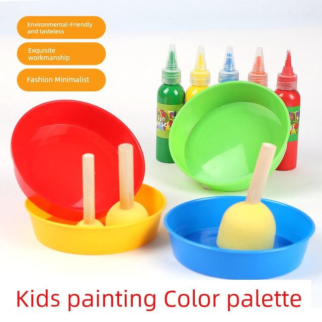 Children's painting pigment palette gouache color palette bowl storage dish kindergarten American Chinese painting pigment palette