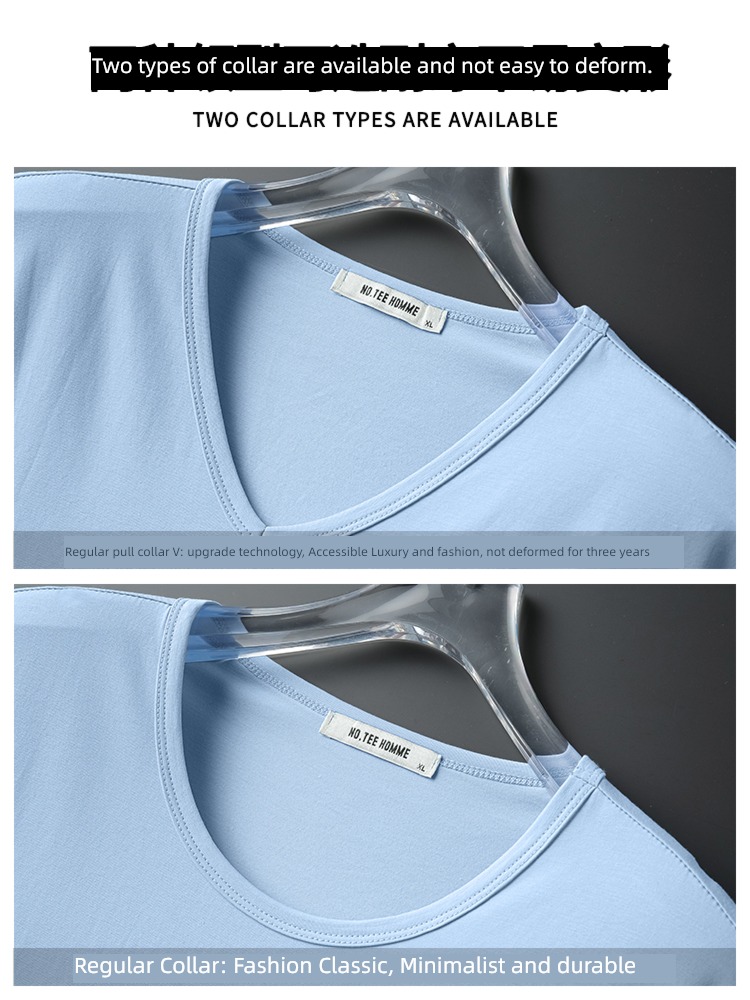 modal  2 piece man trend Self-cultivation Short sleeve T-shirt