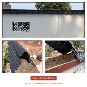 Wall Tile Double-Sided Wall Head Tile Courtyard Wall Roof Tile Wall Cap Resin Tile Antique Roof Tile Wharf Wall Plastic 