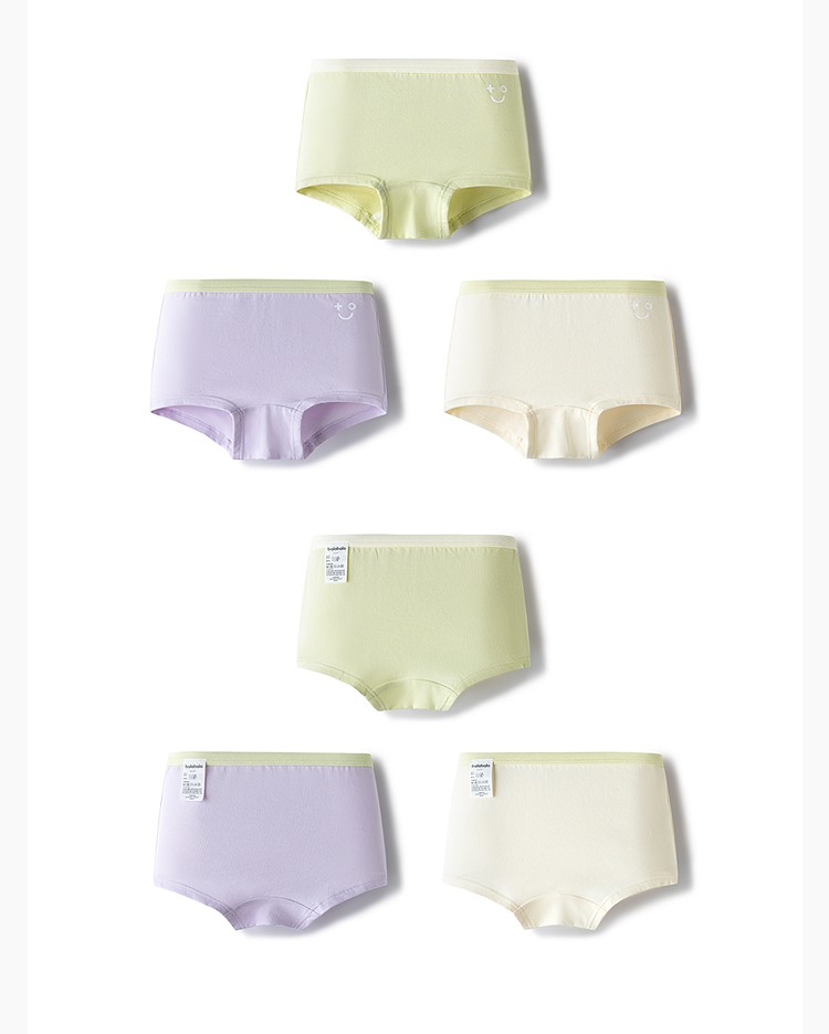 Balabala Children's Underwear, All-Cotton, Class A, Girls' Boxer Shorts, Toddler and Big Kids' Four-Corner Briefs, Baby-Friendly, Non-Binding — 30