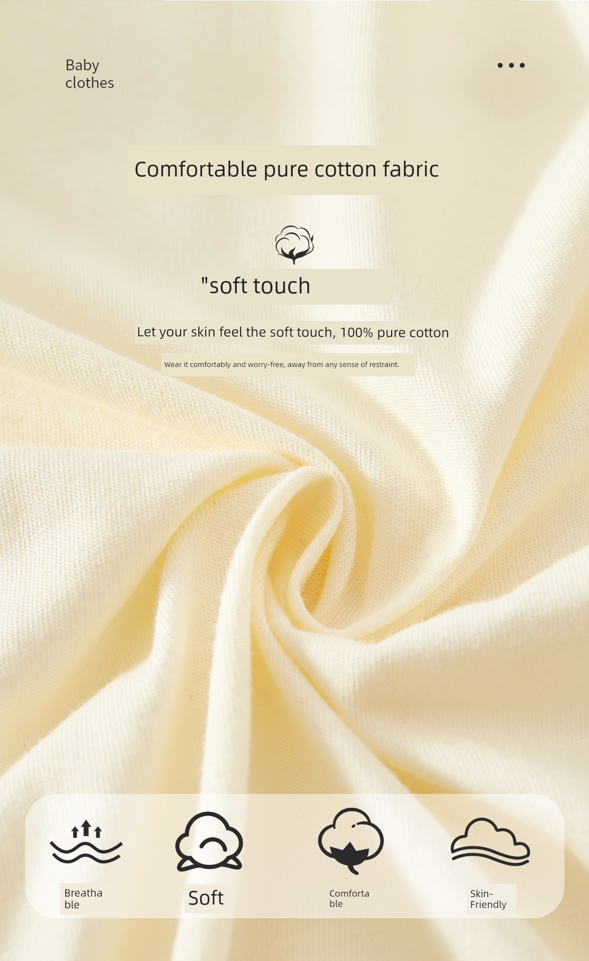 Spring & Fall Thin Clothes for Babies Summer Air Conditioning Room Clothes Pure Cotton Double Layer Bellyband Boneless Pajamas Close-Fitting Intimates — 6