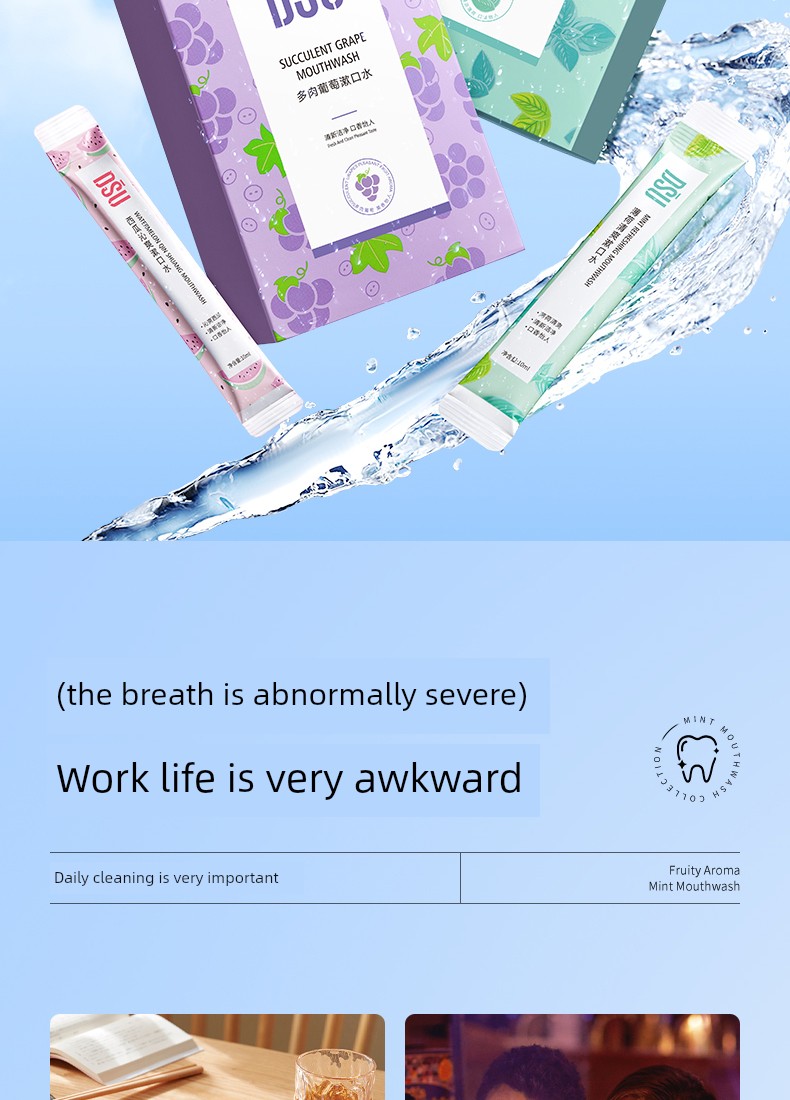 【Buy 3 Items, the 3Rd Item】Refreshing Mint Fruit Mouthwash Lemon for Fresh Breath and Clean Breath 12 — 4