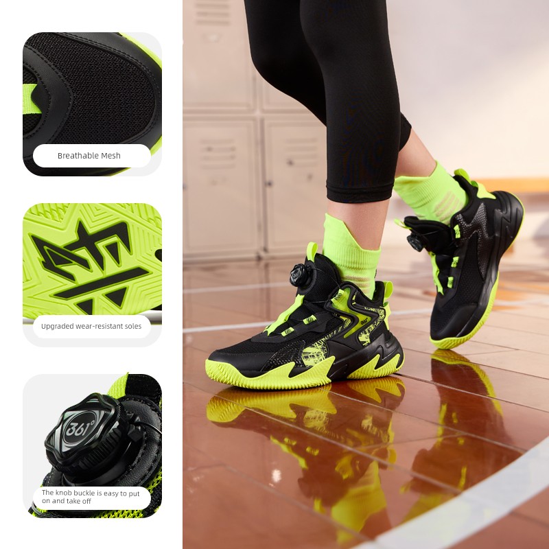 Brave Warrior | 361 Degrees Kidsren's Shoes, Kidsren's Basketball Shoes, Boys' Sports Shoes, Youth Autum New Leather Boys' Shoes — 7