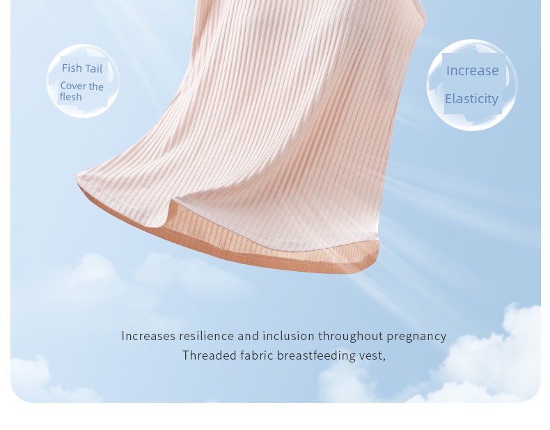 Fish Tail Design Covers the Body | Breathable Nursing Vest for Spring and Autumn, No Need to Wear a Bra, Suitable for Going Out, Postpartum Breastfeeding — 21